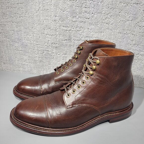 Grant Stone Cap Toe Men's Size US 9.5D Crimson Chromexcel Leather Lace Up Boots. - Picture 11 of 13